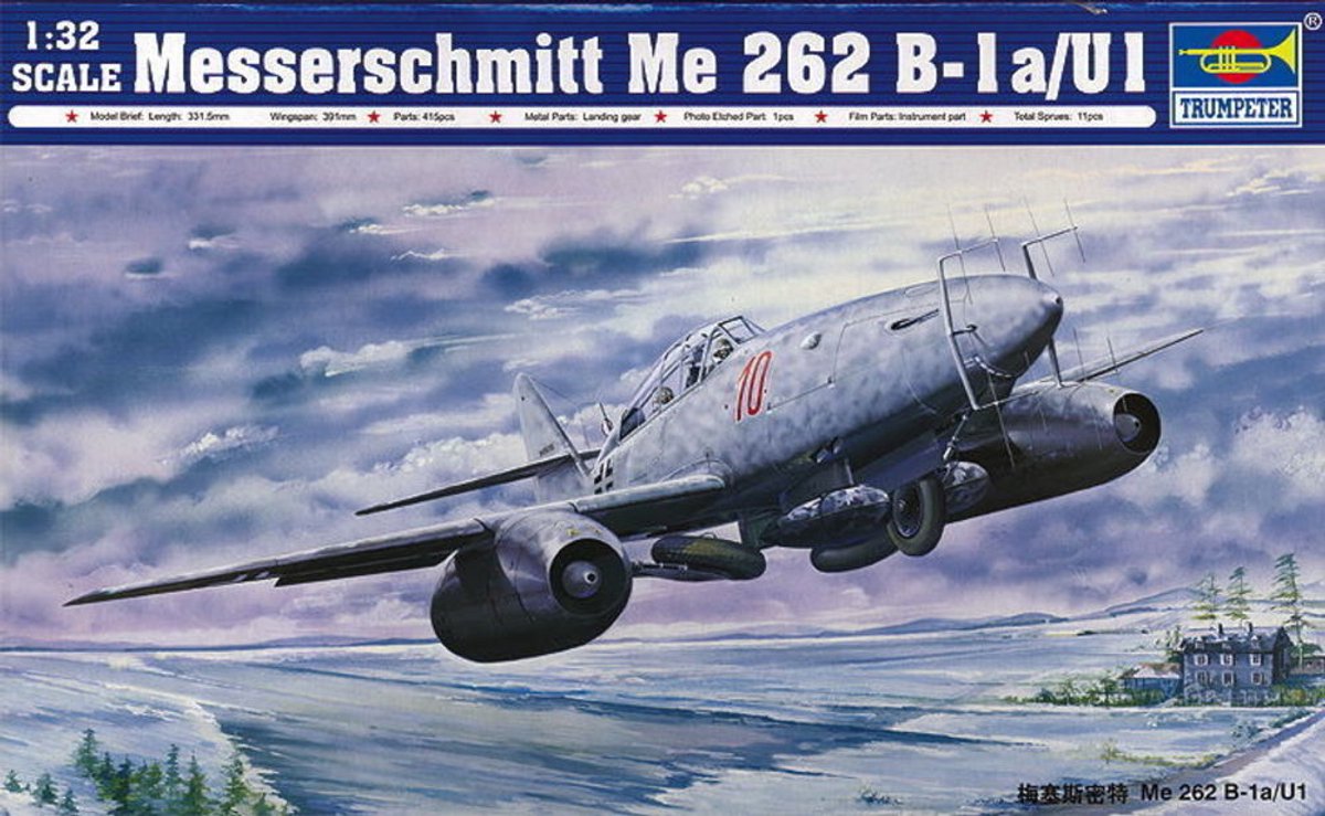 Trumpeter 02237 Messerschmitt Me-262 B-1a/U1 Bouwpakket Schaal 1:32