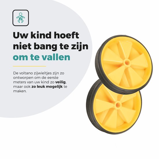 Voltano Zijwieltjes – Geel – 12-20 Inch - Zijwielen Voor Kinderfiets — afbeelding 5