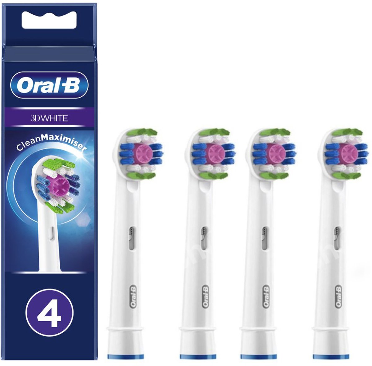 Braun Oral-B 3D White - Opzetborstels - 4 stuks - Origineel - Polijstschijf - 3 maanden per borstel