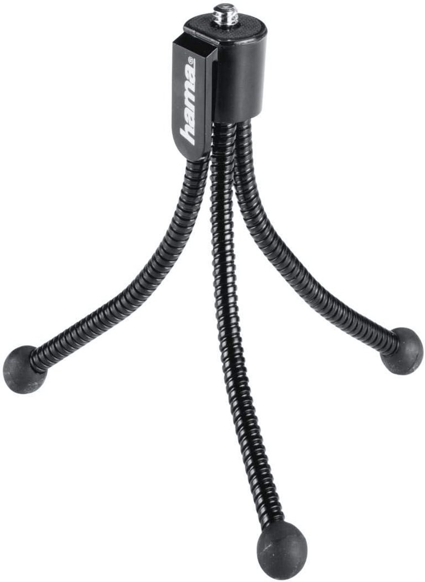 Flexibele mini-statief voor smartphone en camera met dubbele klem