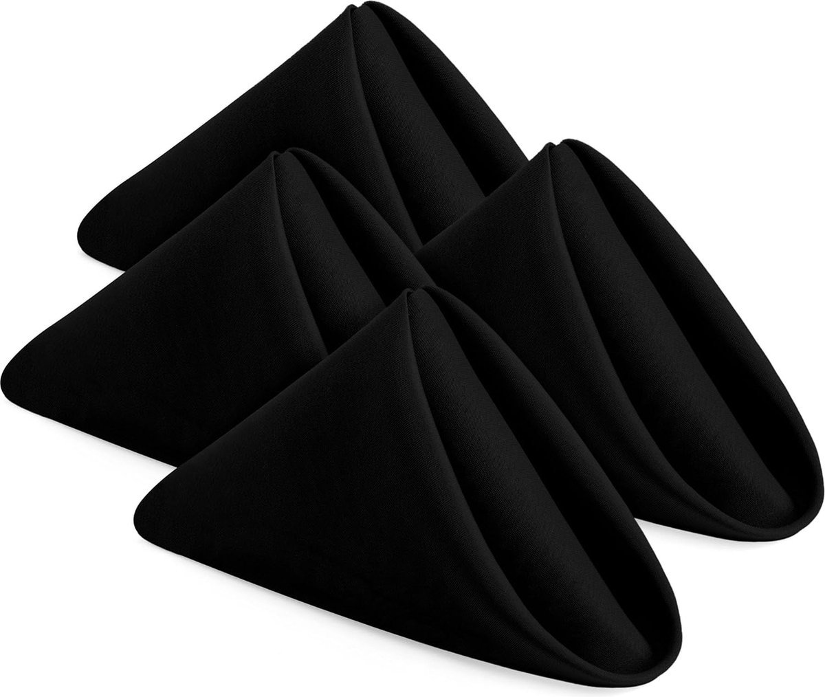 Stunq® Stoffen servetten - 24 stuks, herbruikbare stoffen servetten, zacht en comfortabel - Ideaal voor evenementen en regelmatig thuisgebruik, polyester (zwart, 43 x 43 cm)