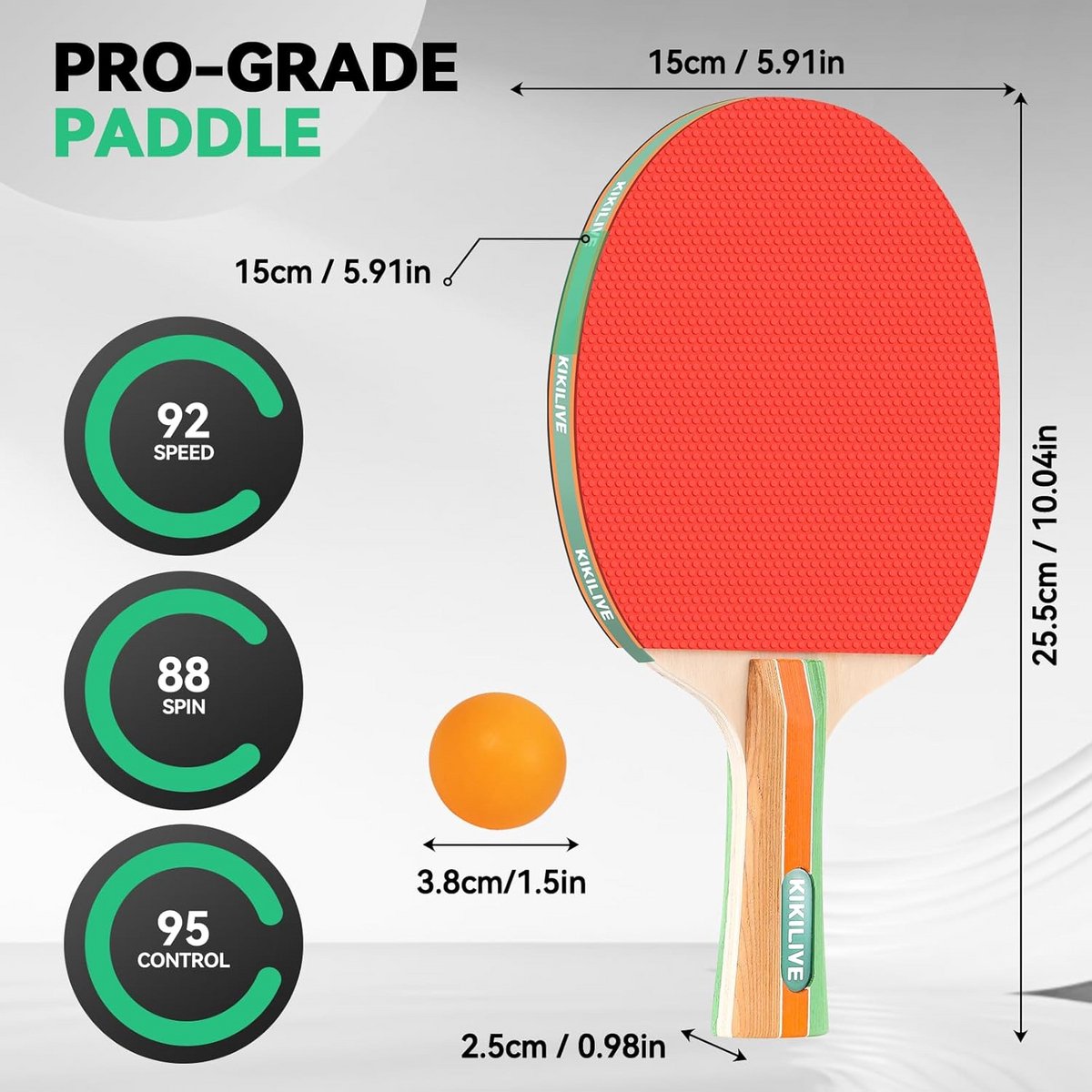 Complete Tafeltennisset met Uittrekbaar Net, Batjes, Ballen en Handige Draagtas