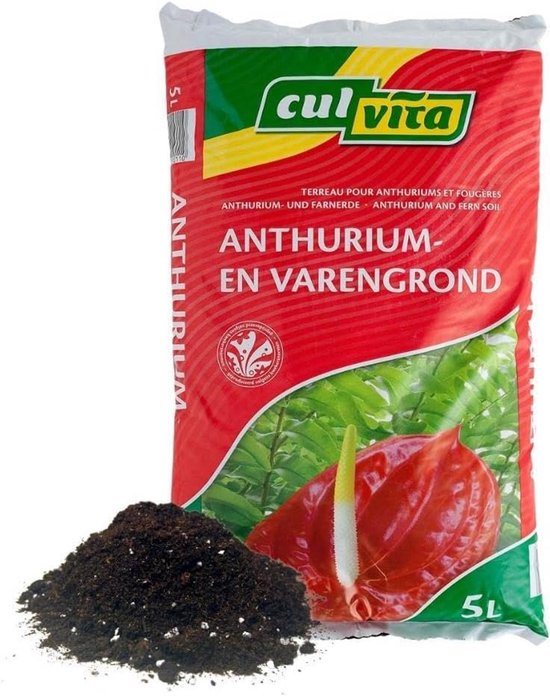 Luchtige potgrond voor Anthurium en Varens - Zuurminnende plantenverzorging