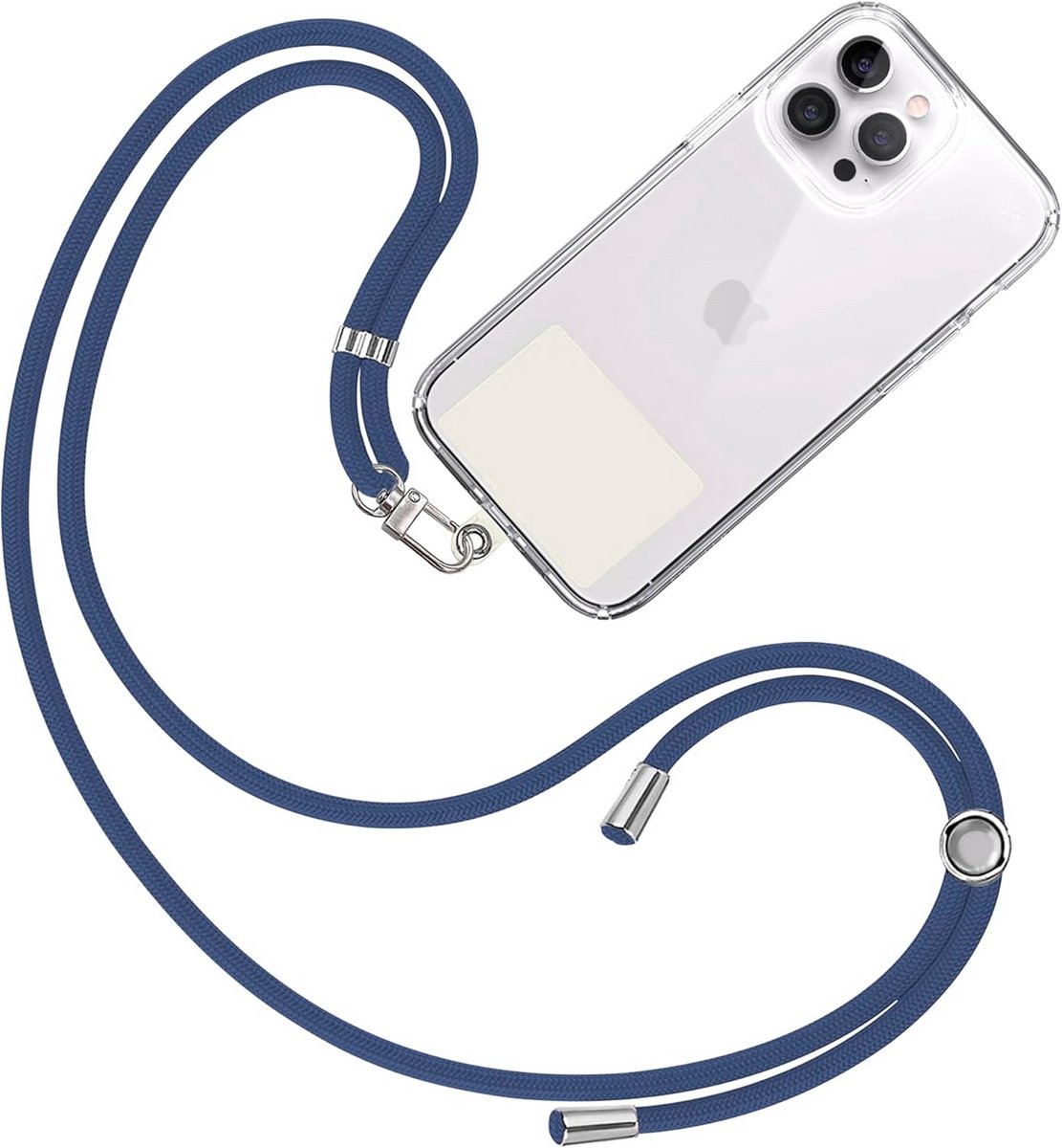 Universeel Telefoonkoord Crossbody met Verstelbare Band en Patch - Nekkoord voor Smartphone en Sleutels