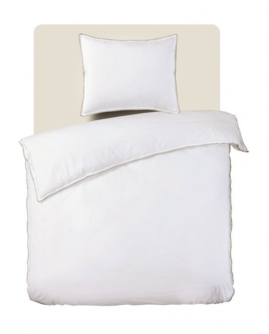 Kayori Niki Dekbedovertrek Katoenperkal - 200x200-220 + 2 slopen - Tweepersoons - Egyptisch Perkal 300TC - Wit van Merkloos — afbeelding 3