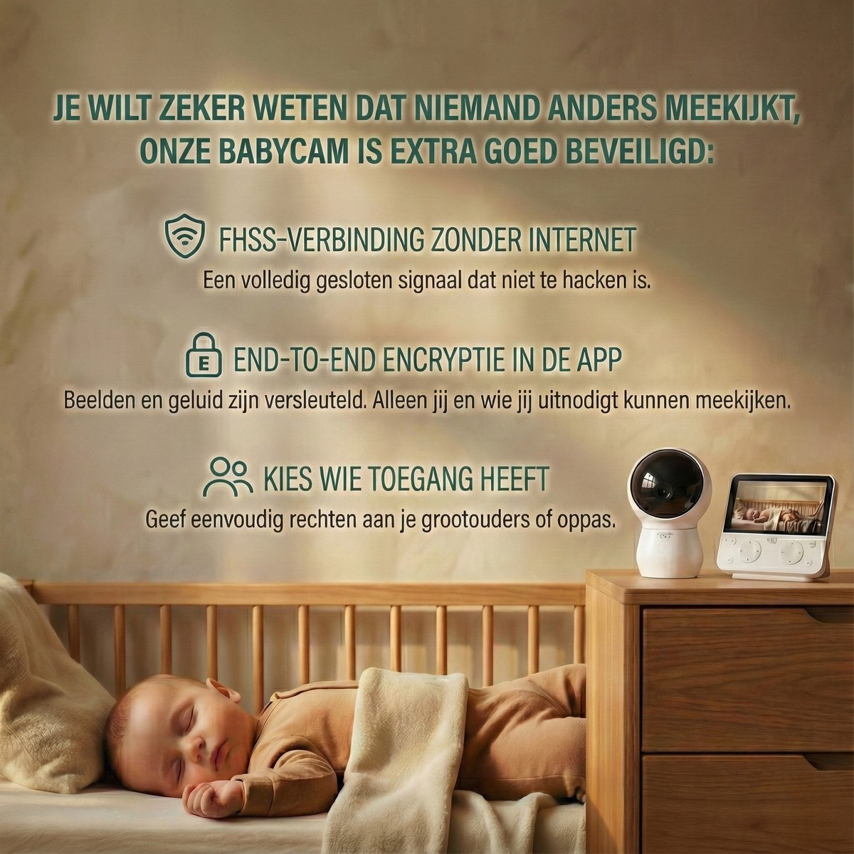 BabyCam 4TM Babyfoon met Camera en App - afbeelding 3