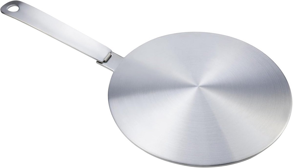 Inductie Kookplaat Adapter Plaat Warmteverspreider 24cm voor Alle Fornuizen met Opvouwbaar Handvat
