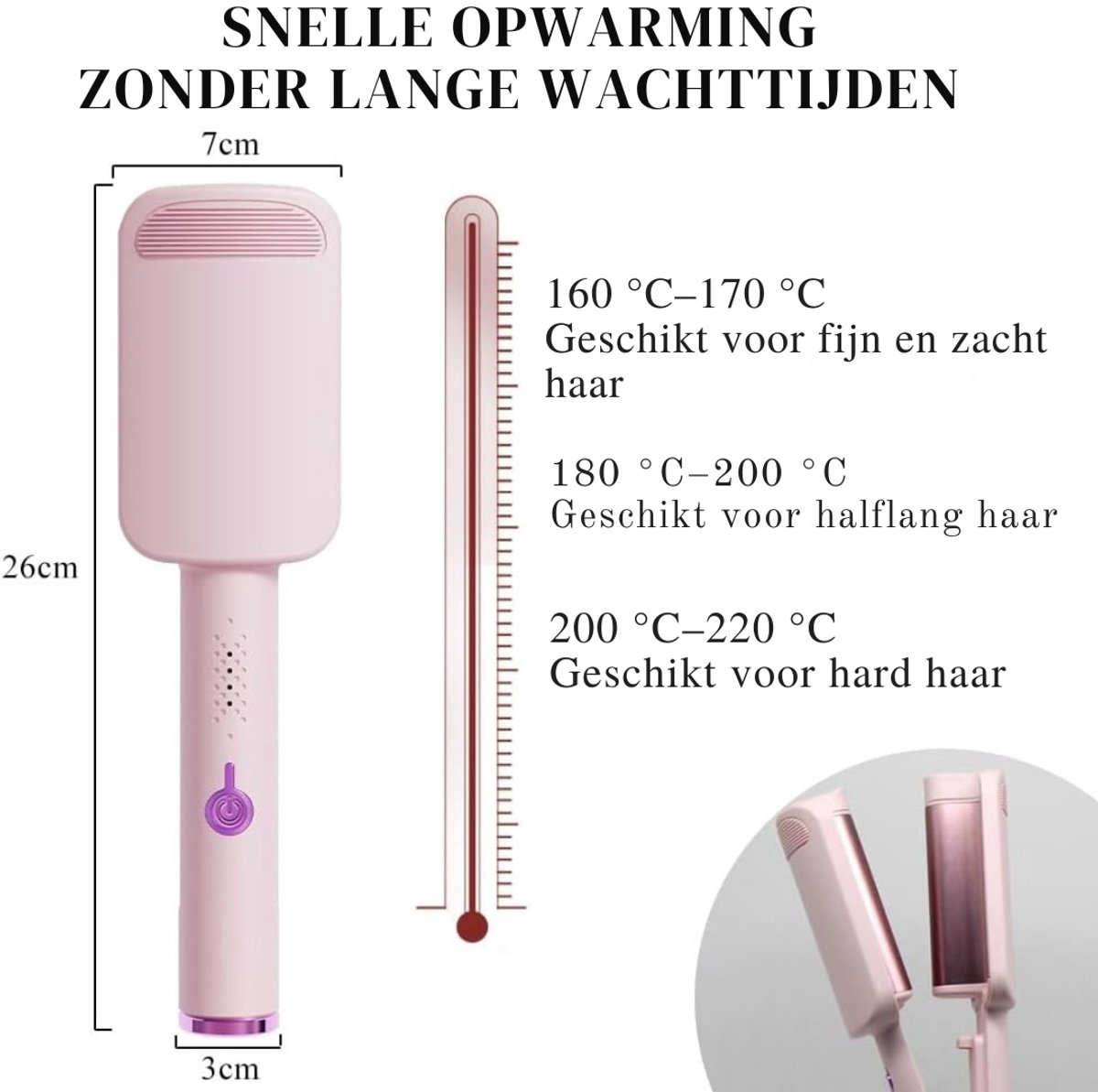 Wafeltang Haar - Haar Krultang - Golvende Tang - Beach Waves - afbeelding 2