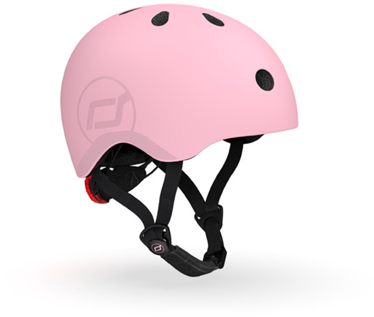Scoot & Ride Helmet – Kinderhelm – S 51-55 cm – LED achterlicht – magnetische sluiting – verstelbaar – Roze