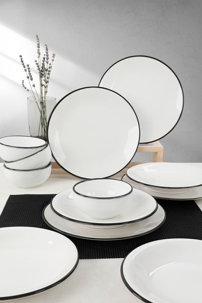 Keramika Serviesset - Keraart Simply - 12 delig - 4 persoons - Stoneware