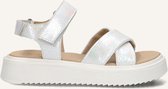 Ton & Ton Meisjes Platte sandalen - Alba - Wit - Leer - Plateauzool - Maat 31