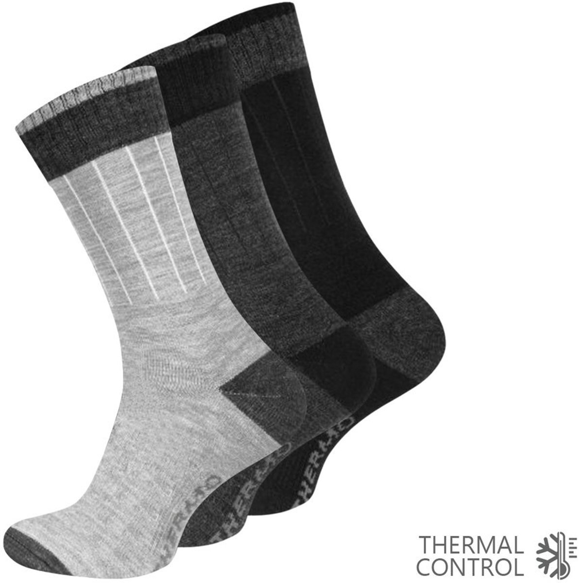 Thermo sokken - thermosokken 43 46 - badstof - unisex - 3 paar