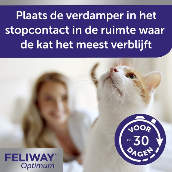 FELIWAY Optimum Startset | 1 Verdamper en Flacon 48ml |Anti-stress voor Kat