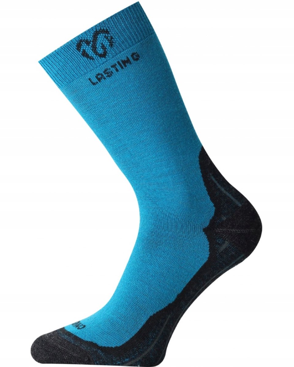 Lasting WHI Merino Wandelsokken Blauw
