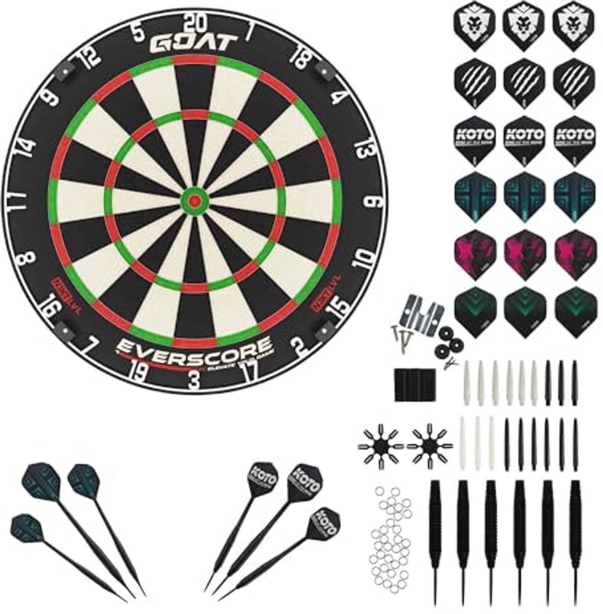 Hoogwaardig Sisal Dartbord Set - Professionele Darts met Toebehoren