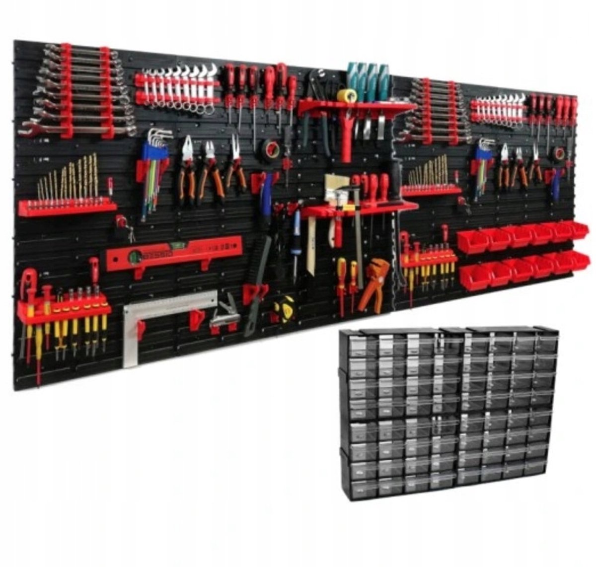 Gereedschapswand 200x80cm met Modulaire Bakjes en Haken