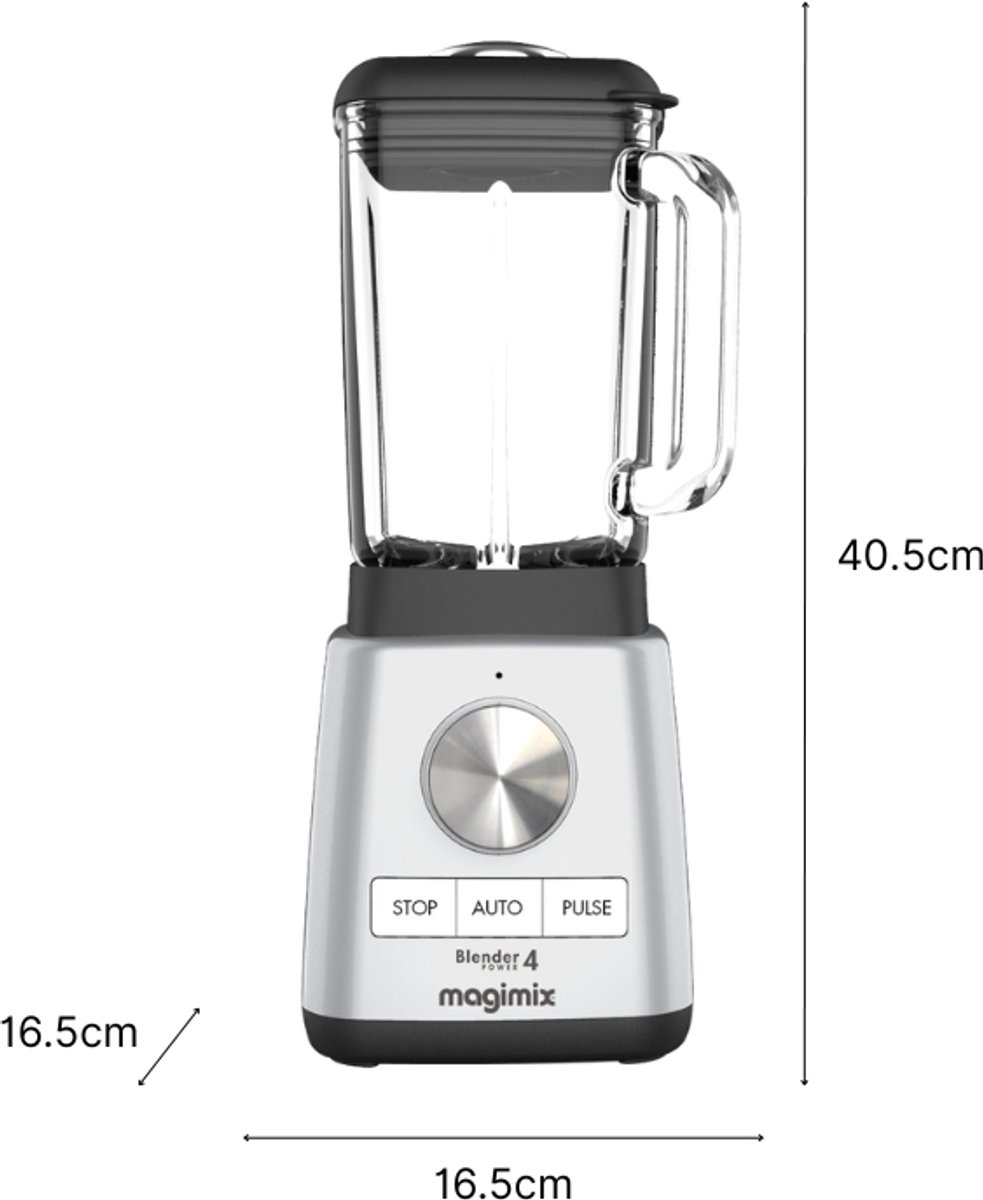 Magimix Power Blender - Smoothie Maker 1,8 Liter - Ice Crusher - Mat Chroom – foto 7