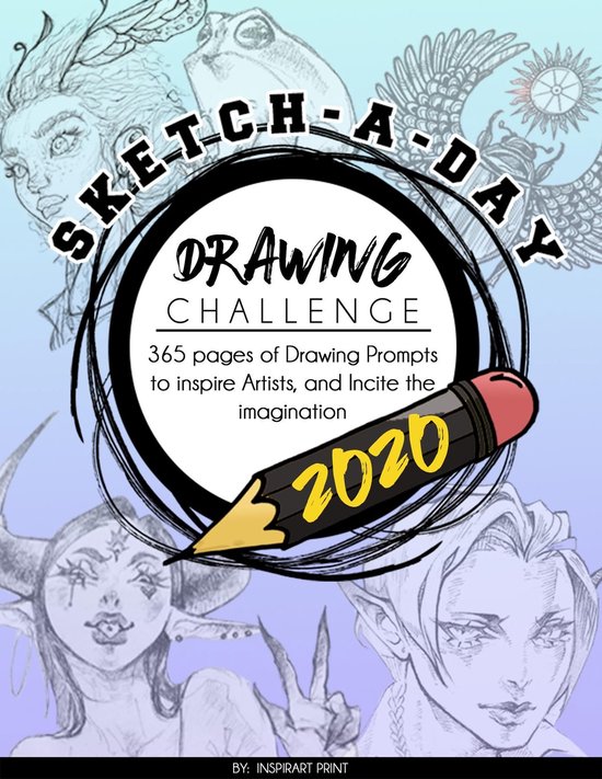 Sketch-A-Day Drawing Challenge 2020 - cover