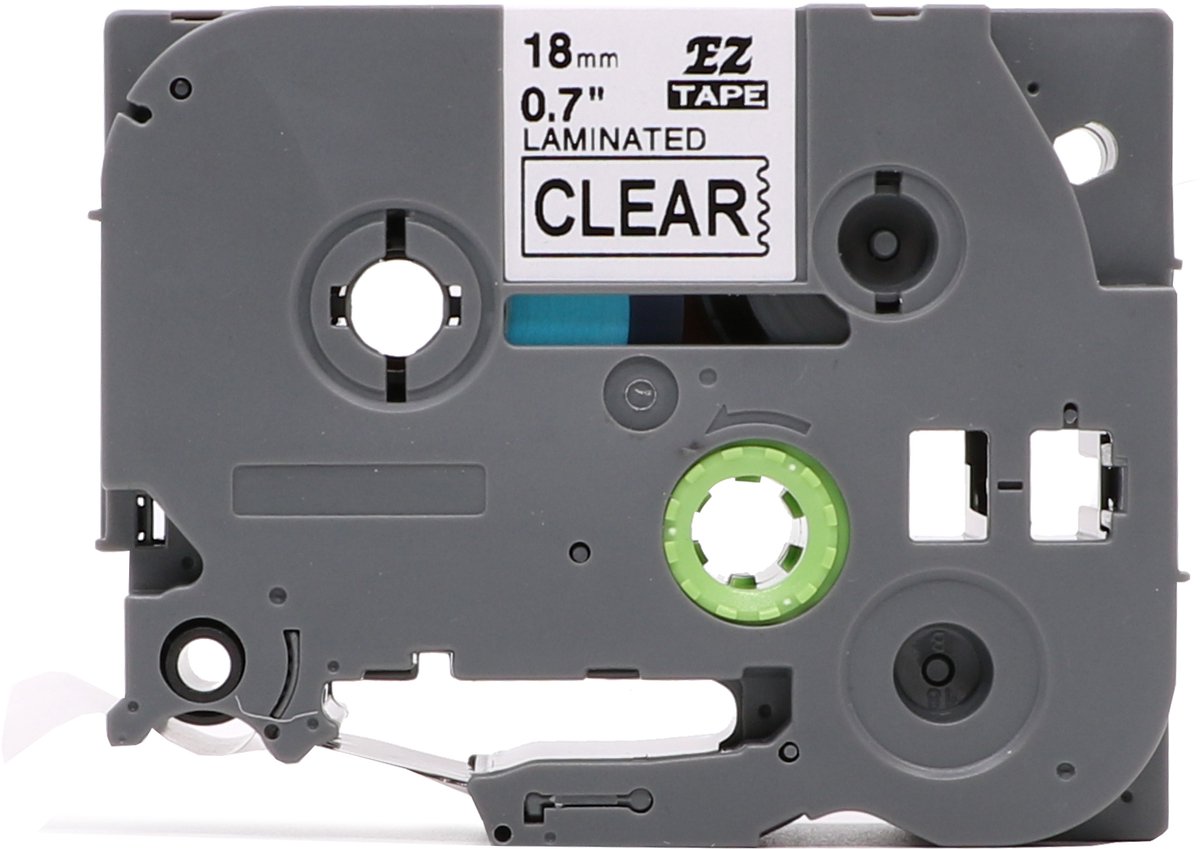 Brother TZe-141 tape 18mm transparant, zwart, compatibel