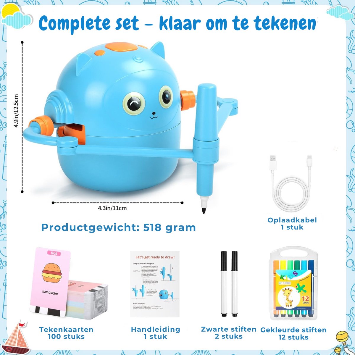 Pumpify Tekenrobot – Montessori Speelgoed – Leren Tekenen Voor Kinderen – Robot Speelgoed – Educatief Speelgoed – Motoriek Speelgoed – Speelgoed – 3 Jaar – 4 Jaar – 5 Jaar – 6 Jaar – 7 Jaar – 8 Jaar – Speelgoedboek — afbeelding 3