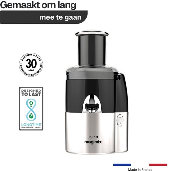 Magimix Juice Expert 3 - 400 W - Professionele motor - 30 jaar motorgarantie - Zwart/Mat Chroom van Magimix — afbeelding 3