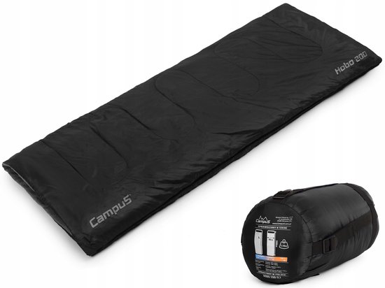 Campus Hobo 200 Slaapzak - Combinerbaar, Zwart, Temp. totaal 3°C van Campus — afbeelding 2