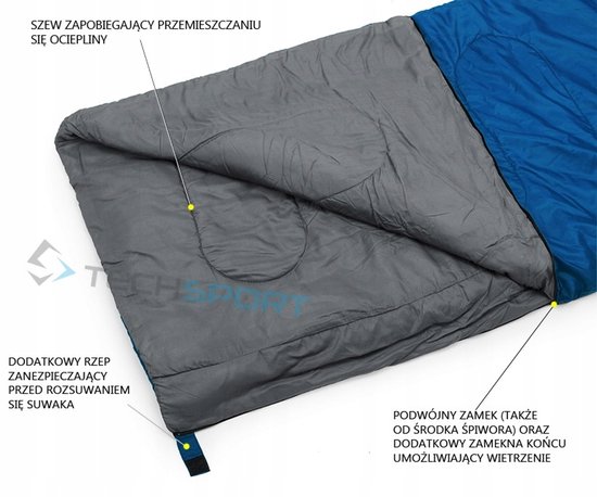 Campus Hobo 200 Slaapzak - Combinerbaar, Zwart, Temp. totaal 3°C van Campus — afbeelding 5