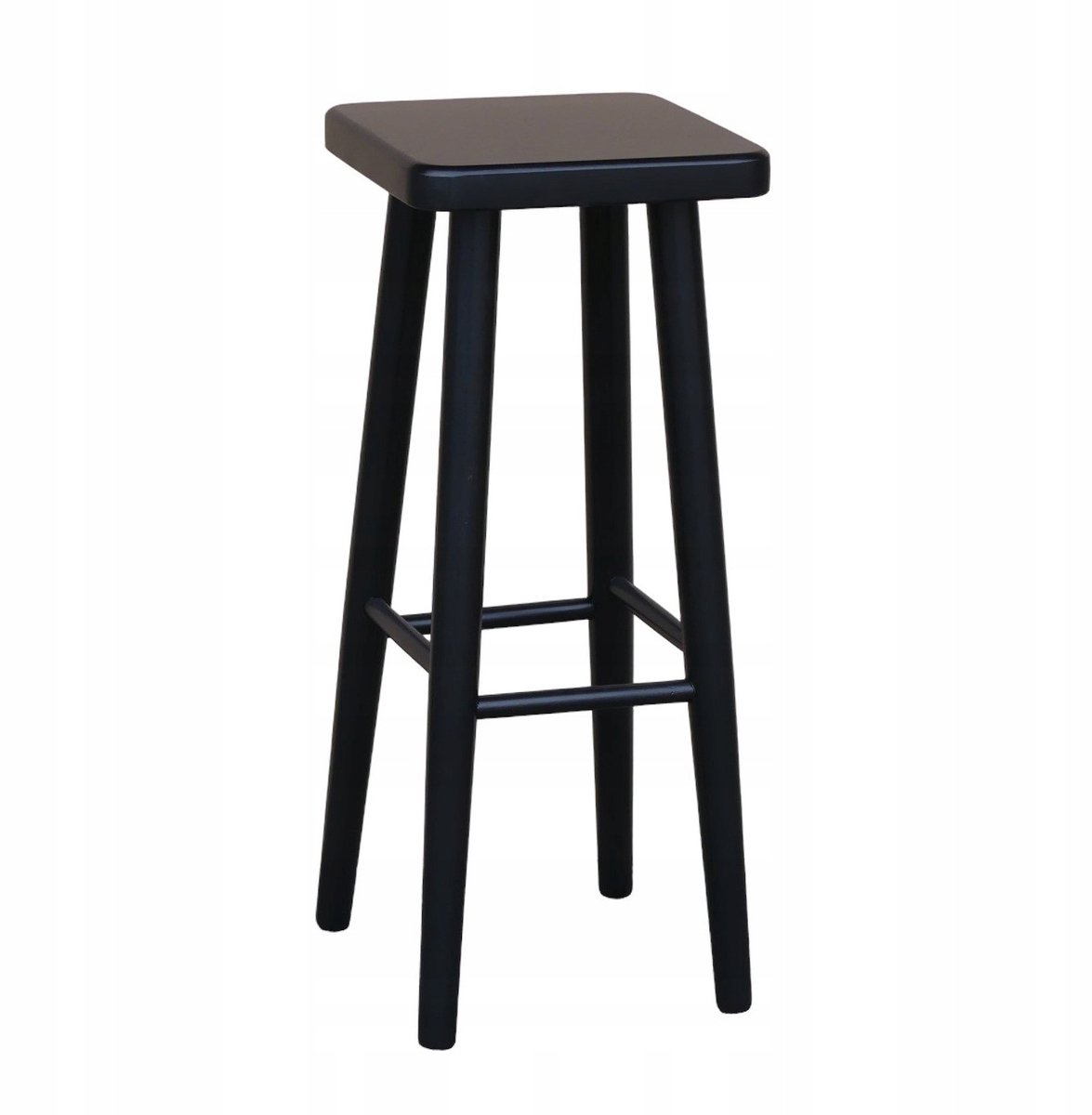 Metdrew Houten Barkruk Zwart 73cm - Massief Beukenhout