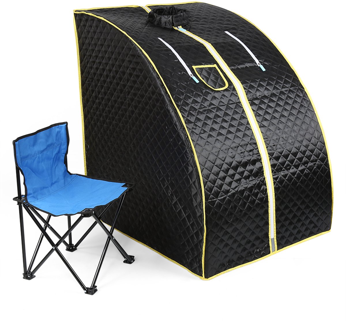 PIPIPOXER-Draagbare 1,8" stoomsauna, afslankende sauna, stoomcabine, gewichtsverliestherapie, 1000W, zwart thumbnail 3