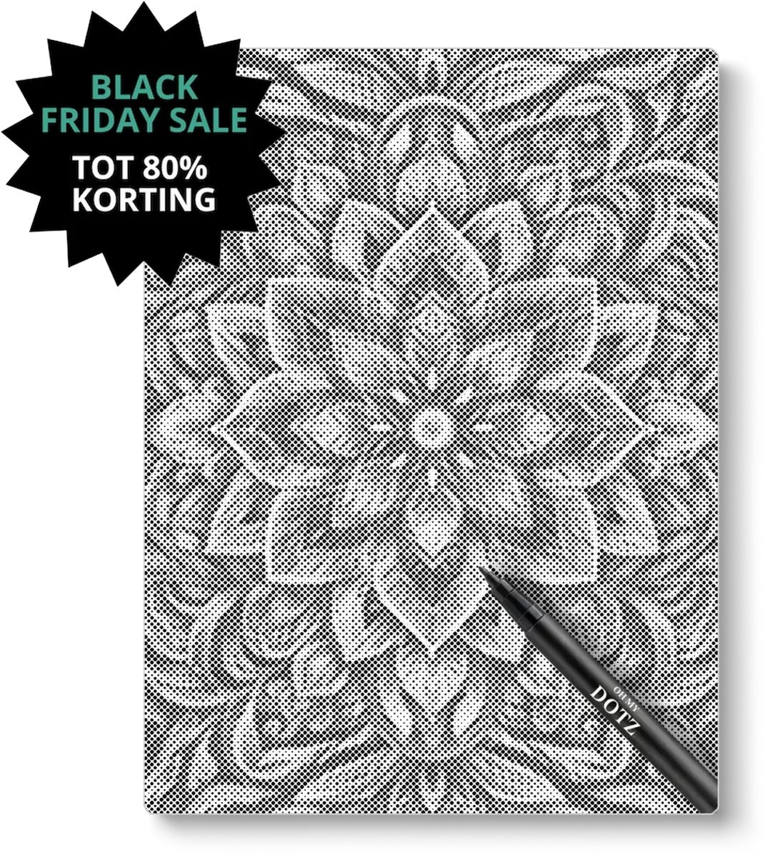 Mandala | Dot painting | 50x60cm  Meest gekozen | Dot painting | Oh My Dotz | Dots stippen | Diamond painting & Schilderen op nummer alternatief | Happy hobby — afbeelding 3