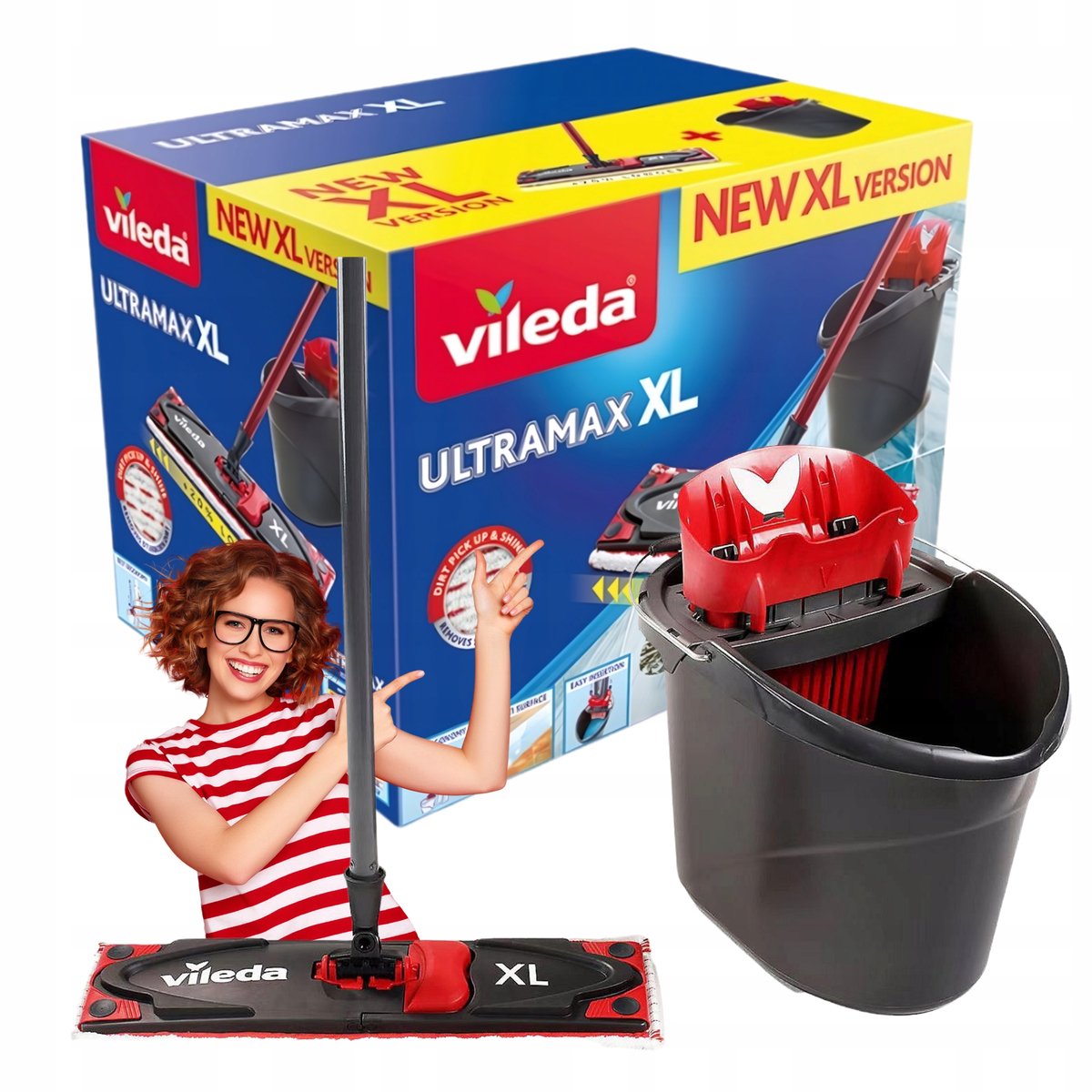 Vileda Ultramax BOX XL vloermopset met emmer en wringer