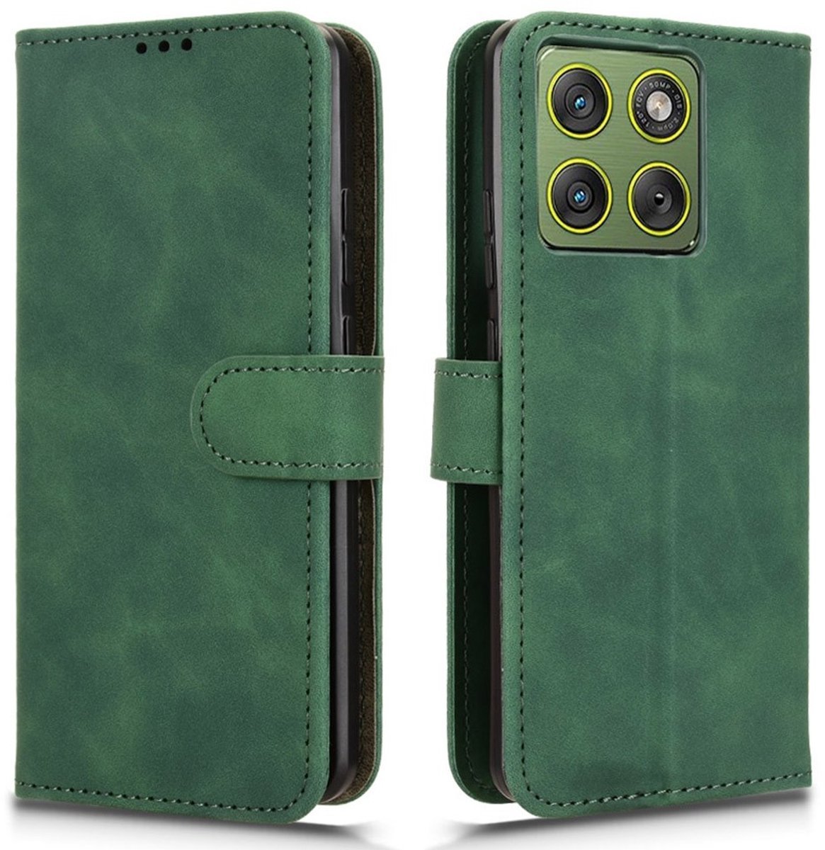 Coverup Hoesje - Geschikt voor Motorola Edge 70 Hoesje - Coverup Book Case - Groen