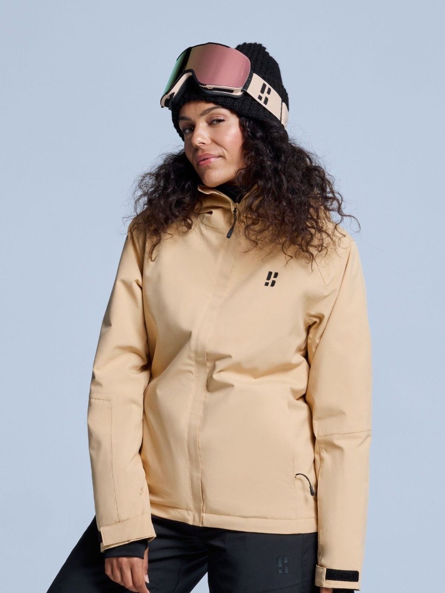 Poederbaas Ski-jas Dames Arctic 2L Insulated Warm Sand Beige