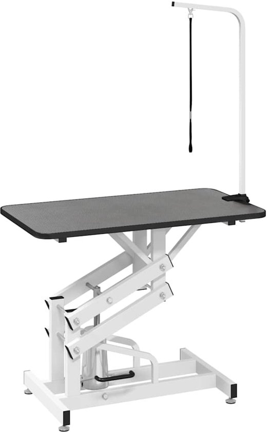 VidaXL Hydraulisch Verstelbare Honden Trimtafel Met Aanlijnoptie - Zwart -108 x 60 cm