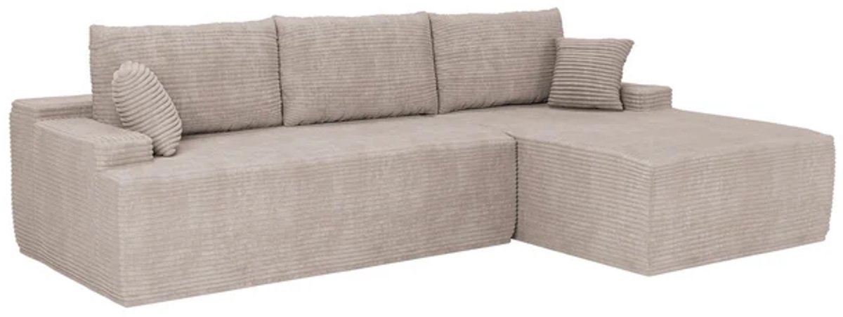 Coredo Bank - Corduroy bekleding - Rechts - Taupe