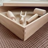 Sensory bak met deksel en accessoires - houten bak - sensory bak - sensory