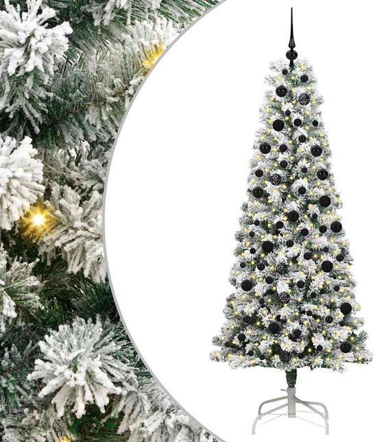 Pop-up beneeuwde kerstboom 150cm hoog , doorsnee 50cm - Tuincentrum Vlieghuus