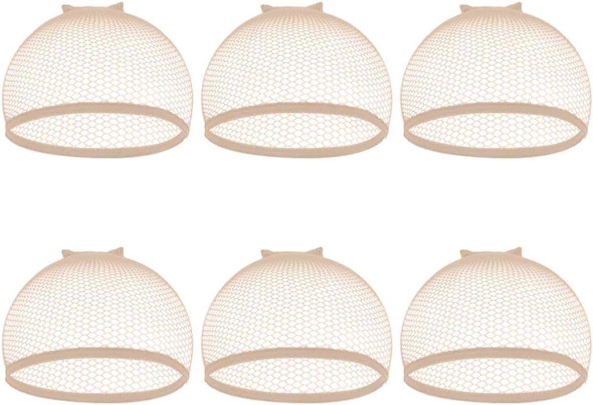 Eamber - Haarnetjes voor pruiken 6 stuks nylon beige - onderkap rekbaar elastisch ademend