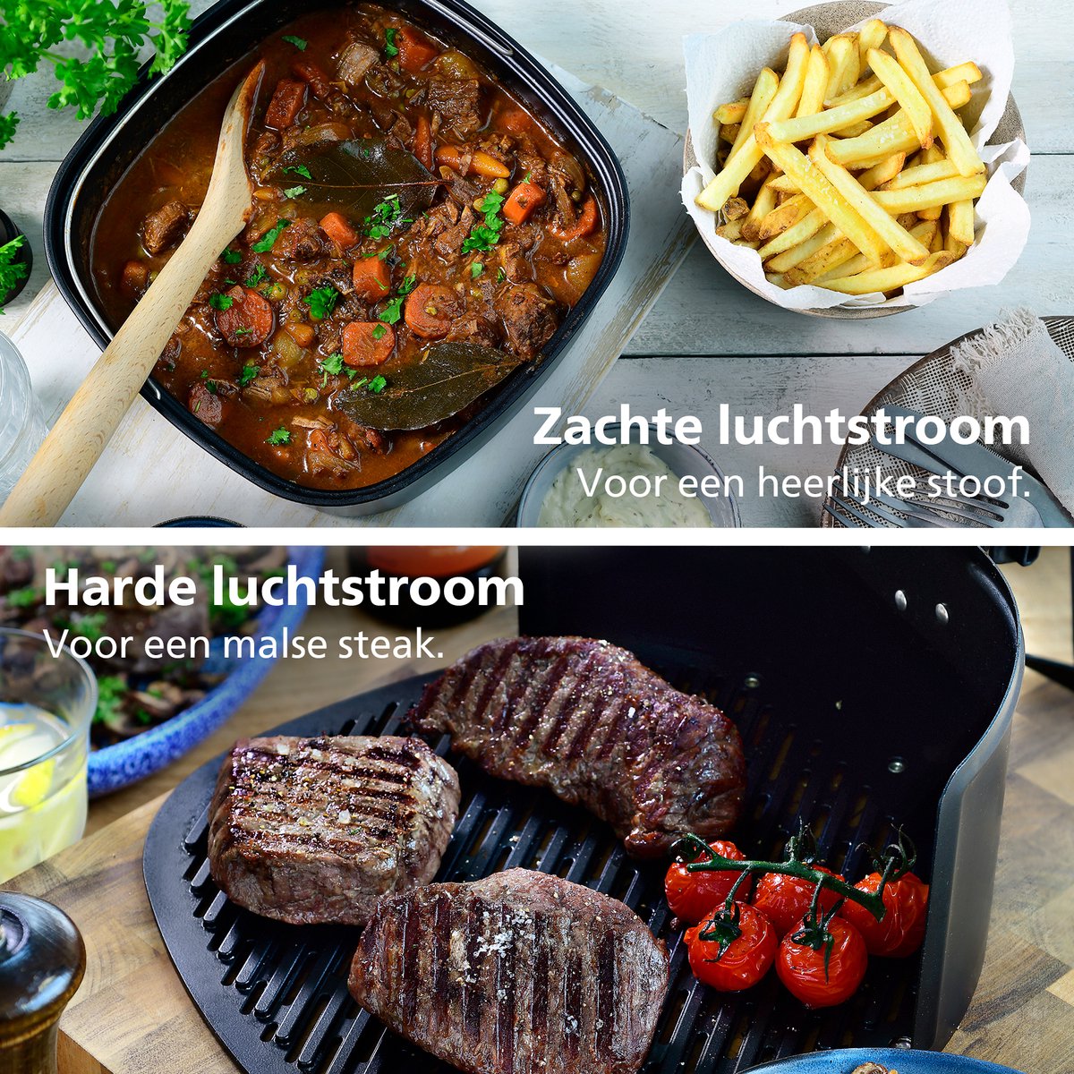 Philips 7000 Series Airfryer - Combi XXL Connected - HD9880/90 - Rapid CombiAir - 8.3L - Tot 6 personen - Met Voedselthermometer — afbeelding 6