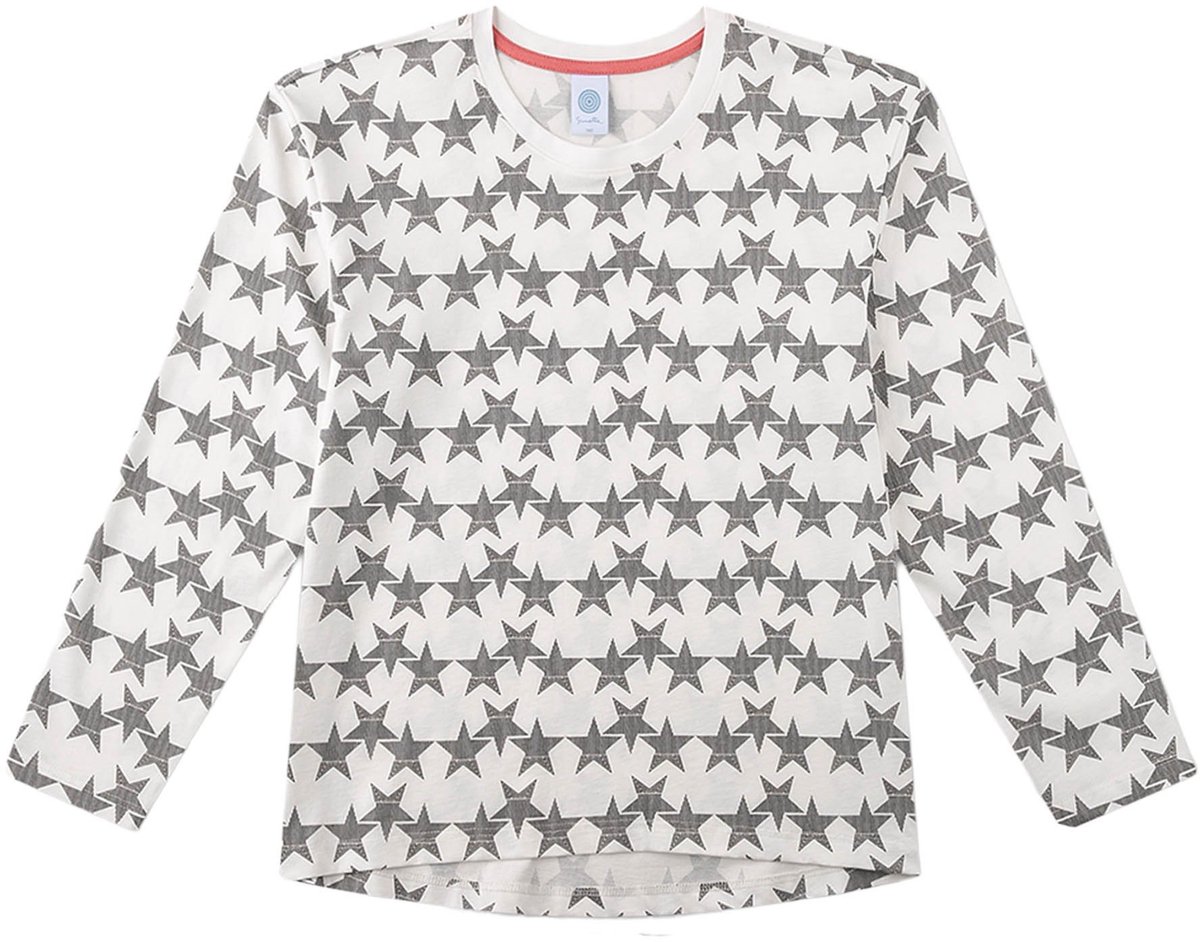 Sanetta Pyjama Pyjama Teenager lang Stars 152 Set van 1 Zwart/Wit