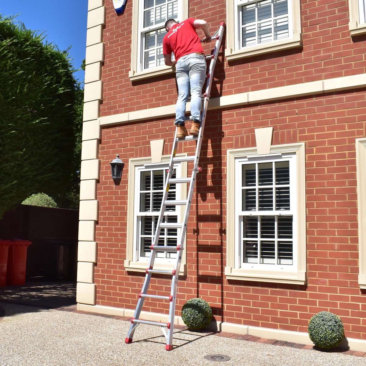 BPS Telescopische Multifunctionele Ladder – 6,40 m – Opsteekladder/Reformladder/Trapladder – Zwaar Aluminium Vouwladder – EN131 Gecertificeerd – foto 2