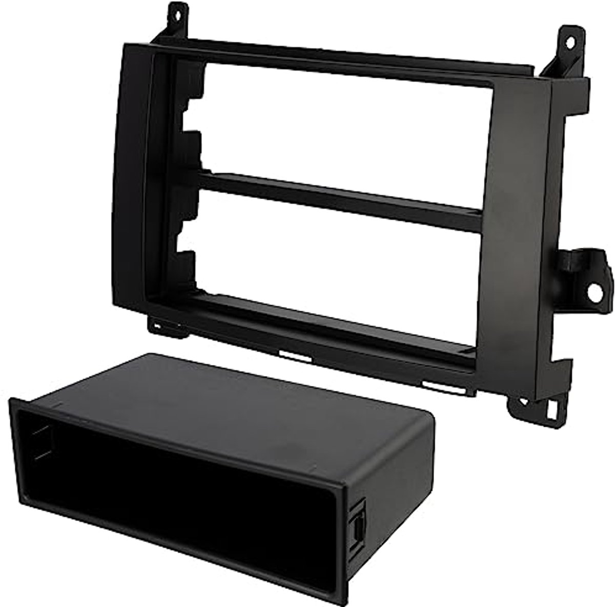 - C21954 - Frame/front/adapter 2 ISO voor autoradio - Kunststof gieting/ geschikt - Geschikt voor Mercedes A-klasse (C169), (W169), B-klasse (T245), Vito/Viano (W639)