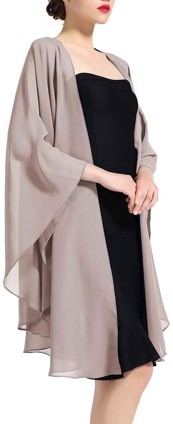 BEAUTELICATE Dames Stola Sjaal Chiffon Elegant voor Vrouwen Bruiloft Bruidsjurk Avondjurk Feestelijk Gala Baljurk Zomerjurk (White BEAUTELICATE Dames Stola Sjaal Chiffon Elegant voor Vrouwen Bruiloft Bruidsjurk Avondjurk Feestelijk Gala Baljurk Zomerjurk (White