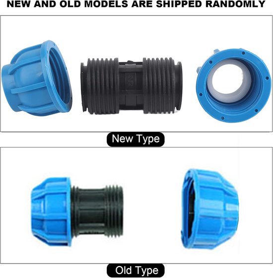 4Pcs 32mm to 32mm Water Pipe - Straight Connector Fittings - PE Plastic ...
