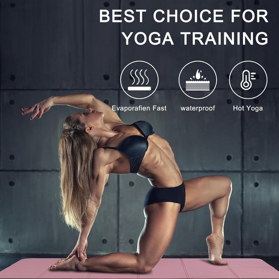 Opvouwbare yogamat 182,9 cm - Extra dik en breed voor yogareizen — afbeelding 5