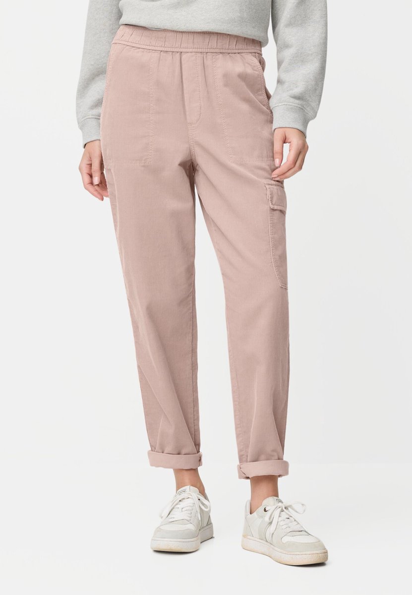 camel active Cargo broek gemaakt van puur katoen - Maat womenswear-31/32 - Donker lila roze