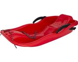 Staz Kunststof Slee Rood – 1 Persoon met Rem & Trekkoord