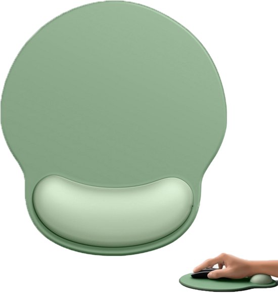 Muismat met polssteun - Muismat met polsondersteuning - Mintgroen - Muismat met polssteun - Gamingmuismat - Muismat met polsondersteuning - Ergonomische muismat