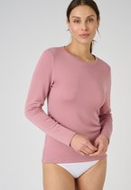 Damart - T-shirt fijngeribd Thermolactyl Sensitive, ronde hals - Dames - Roze - 42-44 (M)
