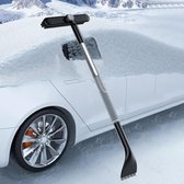 3-in-1 sneeuwschep, sneeuwschuiver, 360° draaibare borstelkop
